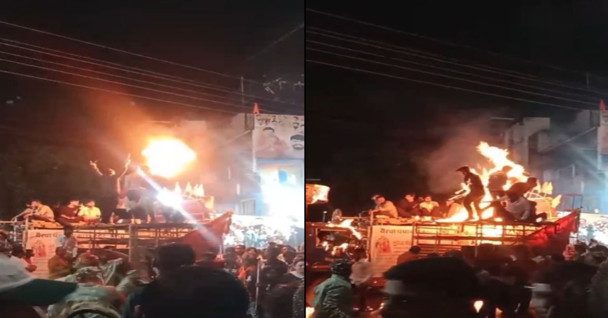 मौत को दावत! मुंह में पेट्रोल डालकर आग से स्टंट कर रहा था युवक, अचानक भड़क उठी लपटें, चार लोग झुलसे, बड़ा हादसा टला