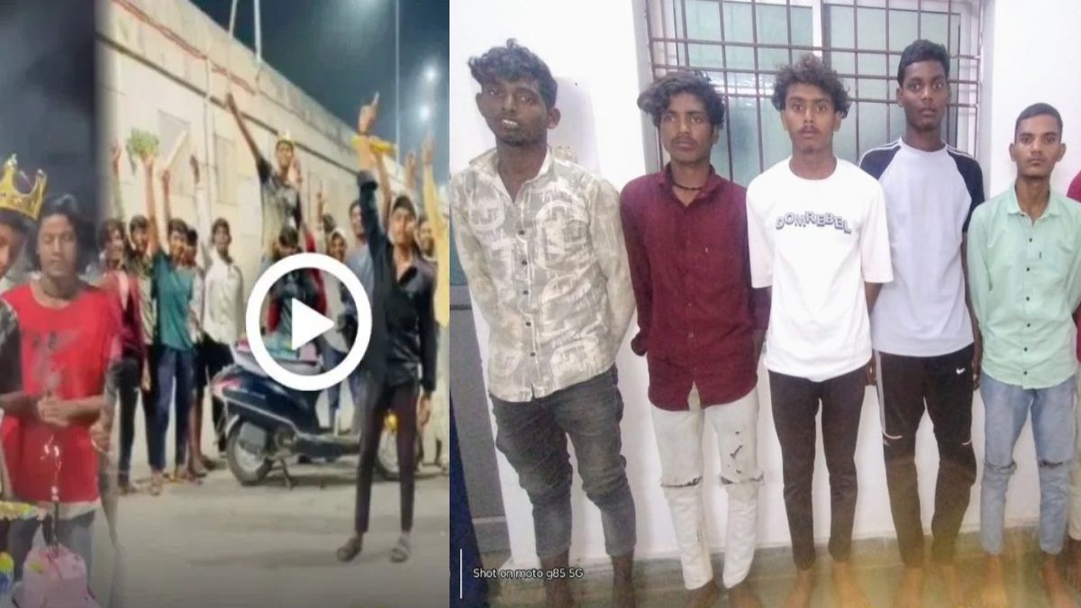 बीच सड़क पर तलवार से केक काटकर मनाया जन्मदिन, Video viral होते ही हरकत में आई पुलिस, नाबालिग समेत 15 युवकों को किया गिरफ्तार