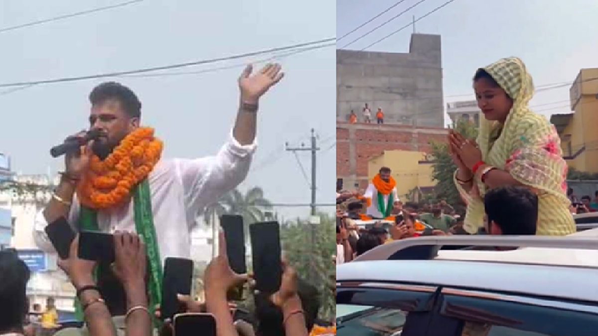 ‘मैं छपरा का बेटा हूं’, खेसारी लाल यादव ने पत्नी चंदा देवी संग रोड शो कर छपरा में सेट किया चुनावी मौहाल