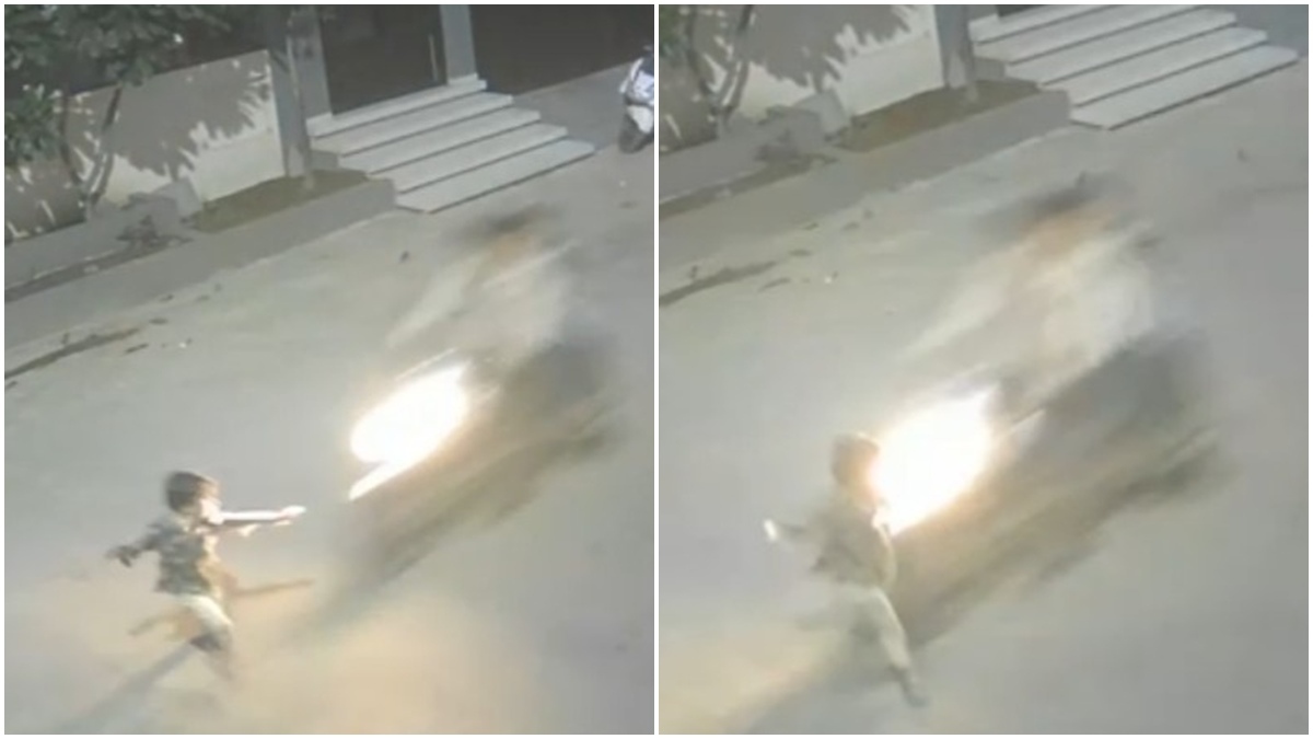 तेज रफ्तार का कहर: बाइक सवार ने 4 साल की बच्ची को मारी टक्कर, CCTV में कैद हुआ दिल दहला देने वाला मंजर 