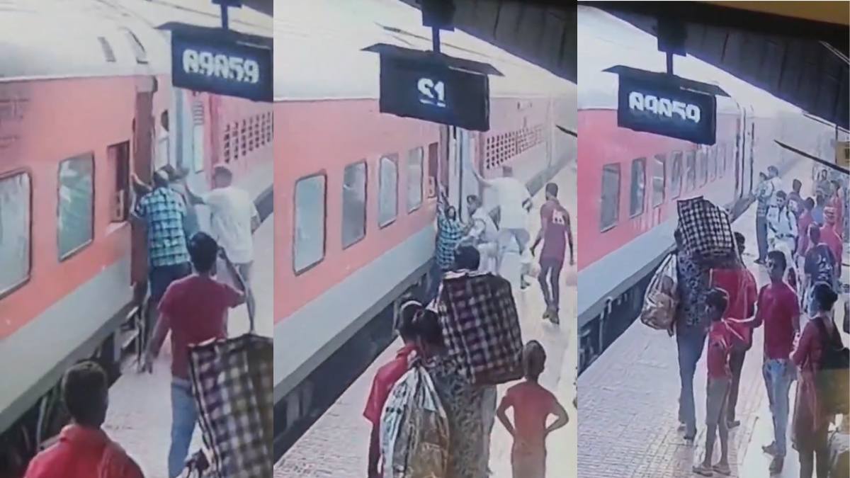 रेलवे स्टेशन में टला बड़ा हादसा: ट्रेन में चढ़ते समय फिसला यात्री का पैर, RPF ASI ने बचाई जान…
