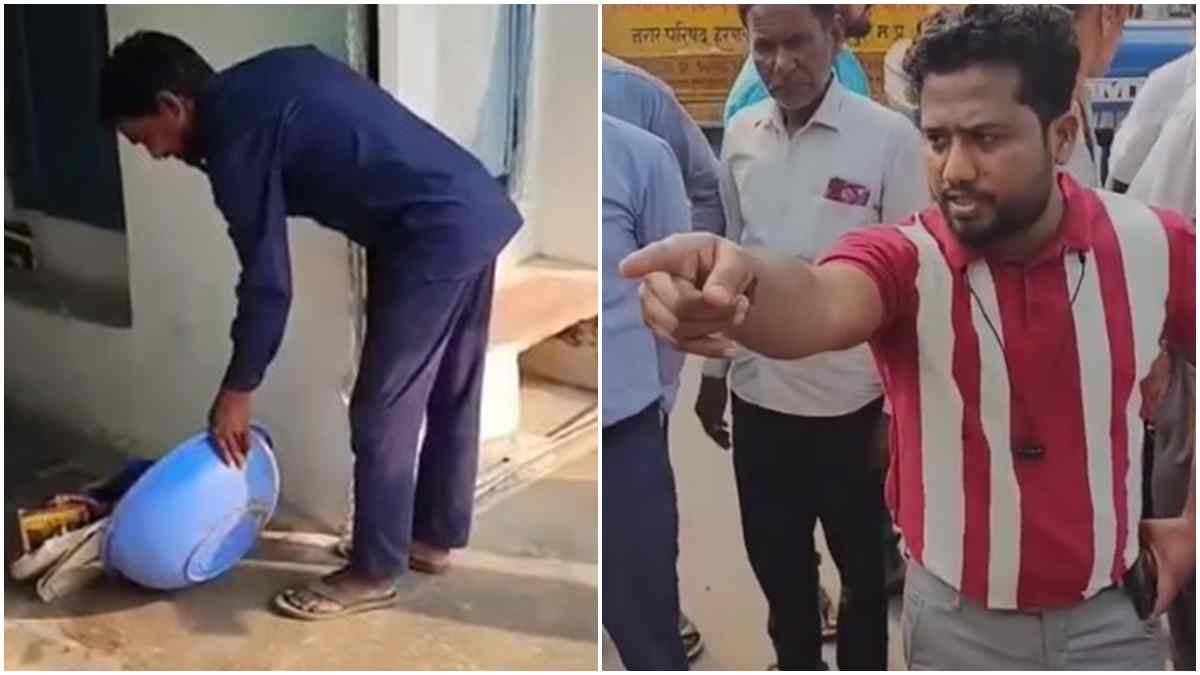 नगर परिषद CMO की दबंगई: BJP नेता के घर में फिंकवाया सड़क का कचरा, Video वायरल 