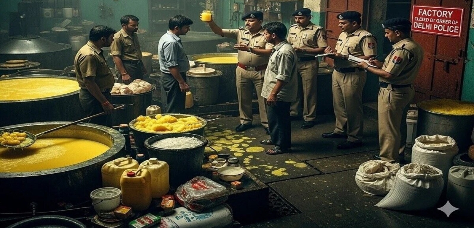 लुधियाना में नकली घी के कारोबार पर छापा, 40 किलो नकली घी जब्त, पत्नी गिरफ्तार पति फरार