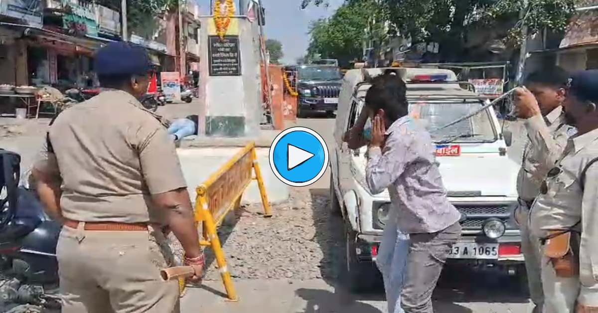 बदमाशों को महात्मा गांधी की प्रतिमा पर दिलाई शपथ: नवरात्रि के समय की थी चाकूबाजी, पुलिस ने शपथ की बताई ये वजह