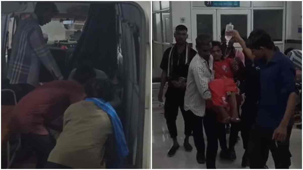 11 केवी हाईटेंशन लाइन की चपेट में आया लोडिंग वाहन, ड्राइवर की मौत; तीन महिलाओं समेत 7 मजदूर झुलसे