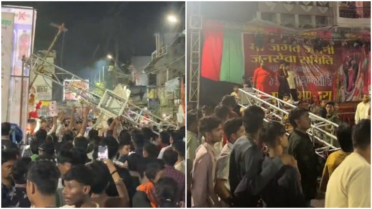 दुर्गा पंडाल में भंडारे के दौरान बड़ा हादसा: स्ट्रक्चर गिरने से महिला के मौत, हादसे में 7 घायल, मचा हड़कंप 