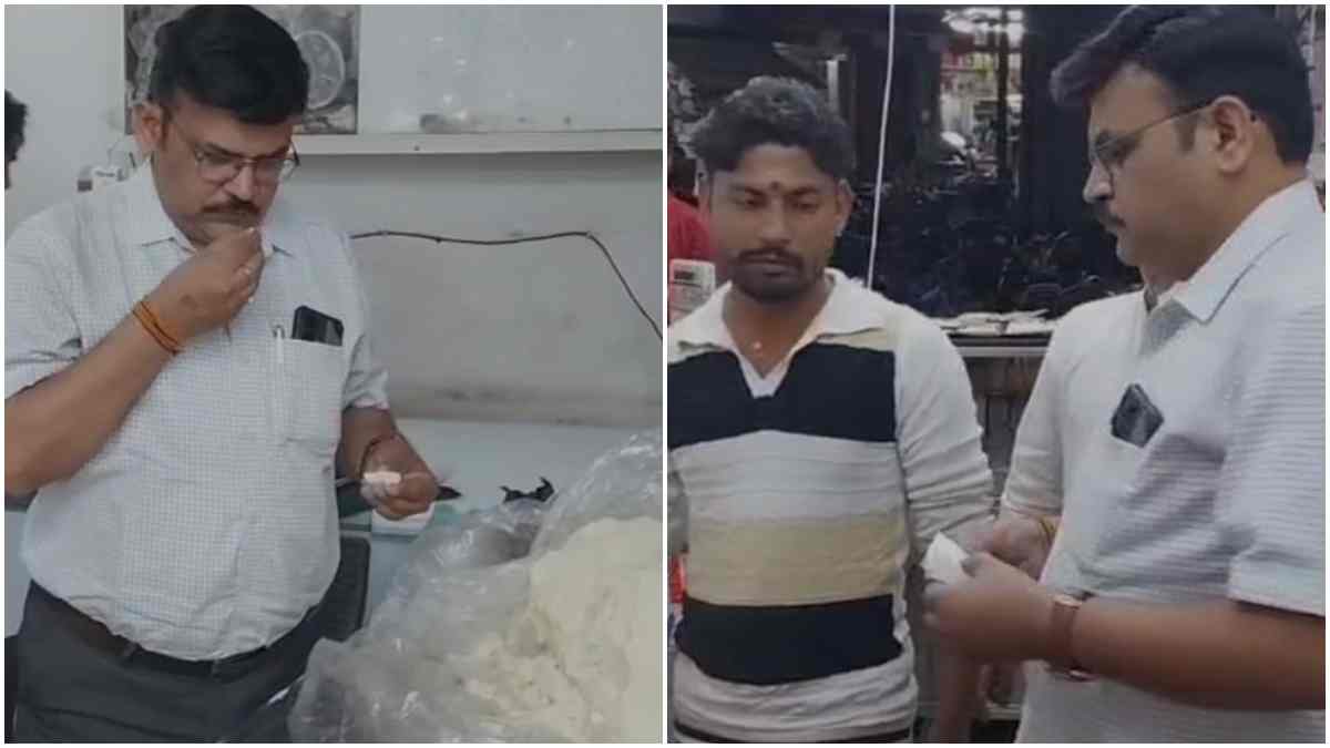 खंडवा में खाद्य विभाग की कार्रवाई: दीपावली से पहले मिठाई व नमकीन दुकानों पर दी दबिश, जांच के लिए भेजा सैंपल  