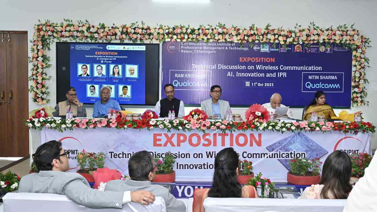 श्री शंकराचार्य इंस्टीट्यूट का Exposition कार्यक्रम : वायरलेस कम्युनिकेशन, AI, इनोवेशन और IPR पर विशेषज्ञों ने रखे विचार