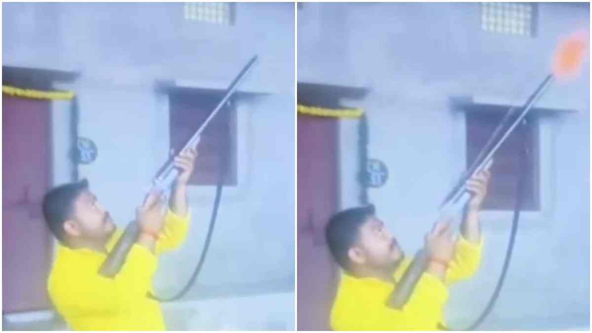 रील बनाना पड़ा भारी: युवक ने चाचा की बंदूक से की हवाई फायरिंग, Video वायरल होते ही पहुंचा थाने 
