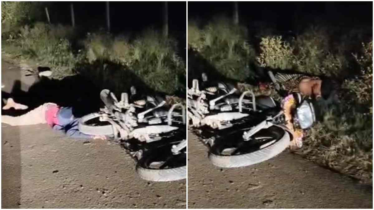 सड़क हादसे में पति-पत्नी की मौत: मौके से गायब मिली नई बाइक, परिजनों ने जताई साजिश की आशंका 