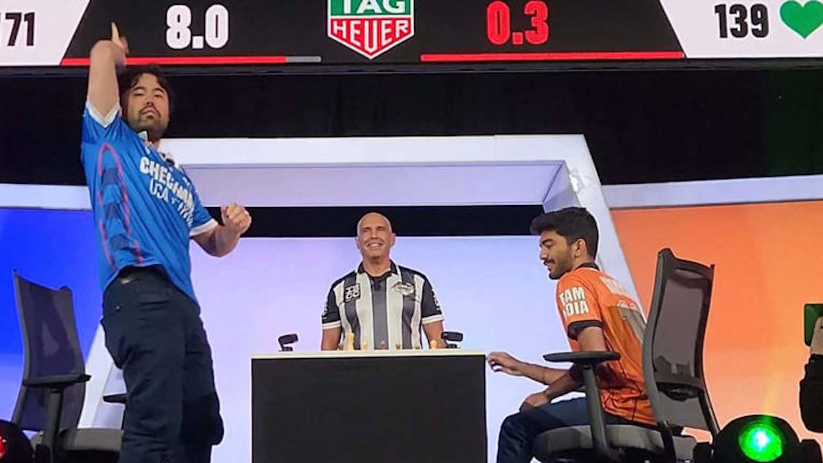 Checkmate: प्रदर्शन मैच में अमेरिका ने भारत को 5-0 से हराया, नाकामुरा ने प्रशंसकों की ओर शतरंज का मोहरा फेंककर गुकेश पर जीत का मनाया जश्न