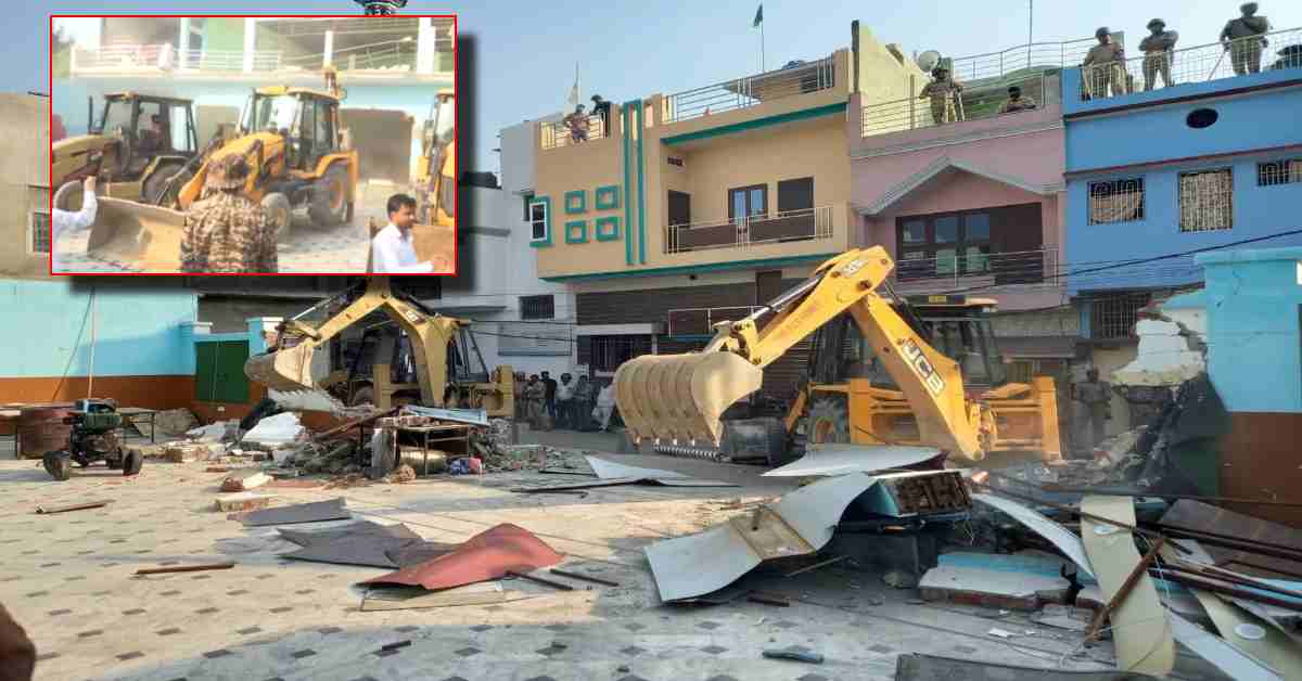 बरेली में फिर गरजा बुलडोजर: तौकीर रजा के करीबी नफीस का ‘रजा पैलेस’ ध्वस्त