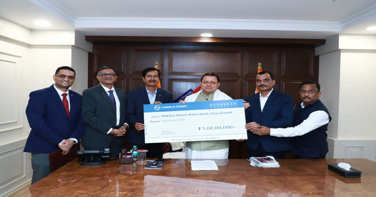 लार्सन एंड टुब्रो के प्रतिनिधिमंडल ने दी 5 करोड़ की सहायता राशि, CM धामी ने कहा- संकट की घड़ी में कॉर्पोरेट सेक्टर का…