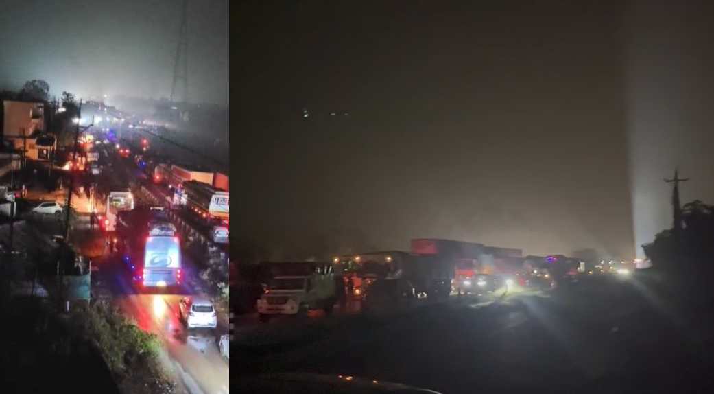 बिजली कटौती से ग्रामीणों में आक्रोश, नेशनल हाईवे पर किया चक्काजाम, वाहनों की लगी लंबी कतारें