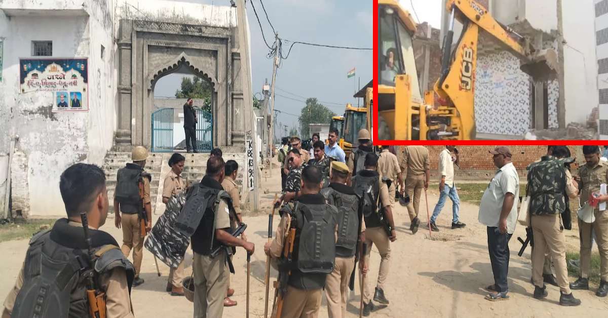 संभल में गरजा बुलडोजर, मस्जिद को किया जा रहा ध्वस्त, तालाब के ऊपर अवैध निर्माण करने का आरोप