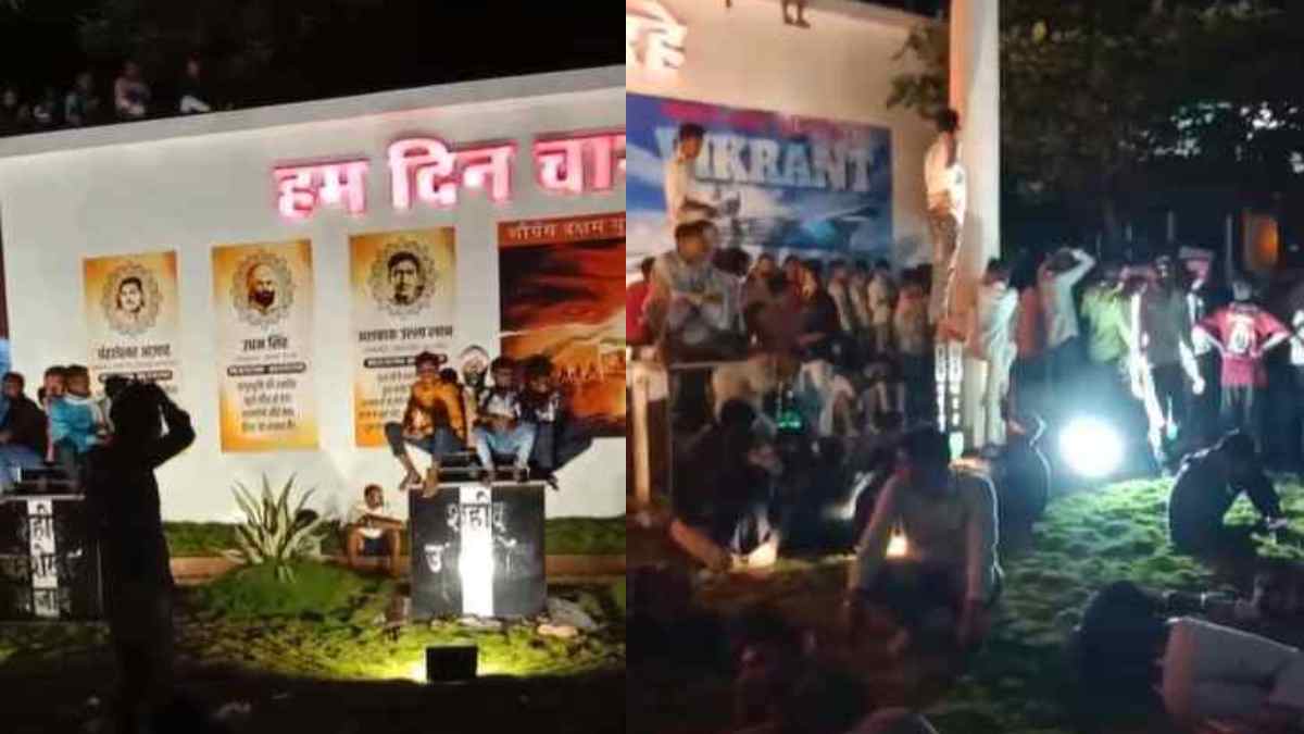 नवरात्रि पर खप्पर के दर्शन करने शहीद स्मारक पर चढ़ गए लोग, Video हो रहा वायरल, शहरवासी बोले – वीरों के सम्मान में बने स्मारक पर इस तरह का कृत्य शर्मनाक