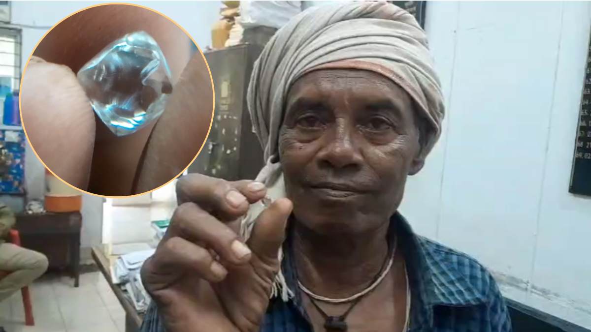 नवरात्रि में मजदूर पर हुई देवी मां की कृपा, दर्शन कर लौटते ही मंदिर के पास पड़ा मिला लाखों का हीरा