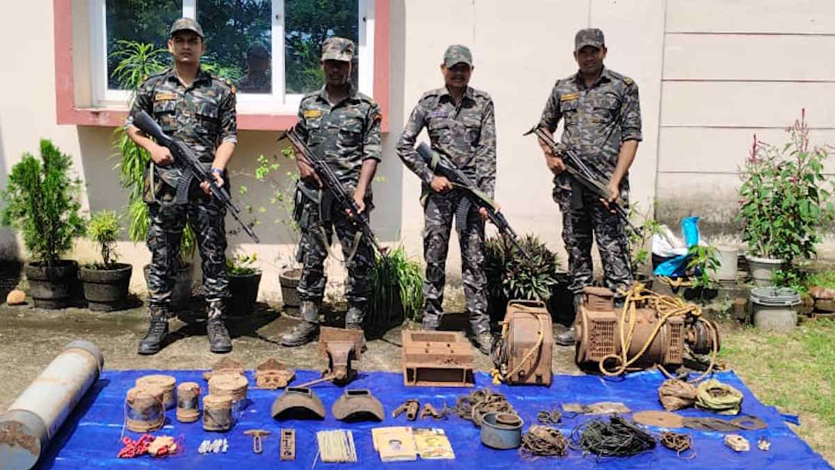 मलकानगिरी में नक्सलियों की बंदूक फैक्ट्री का भंडाफोड़, विस्फोटक के साथ हथियार बनाने के सामान किए बरामद…