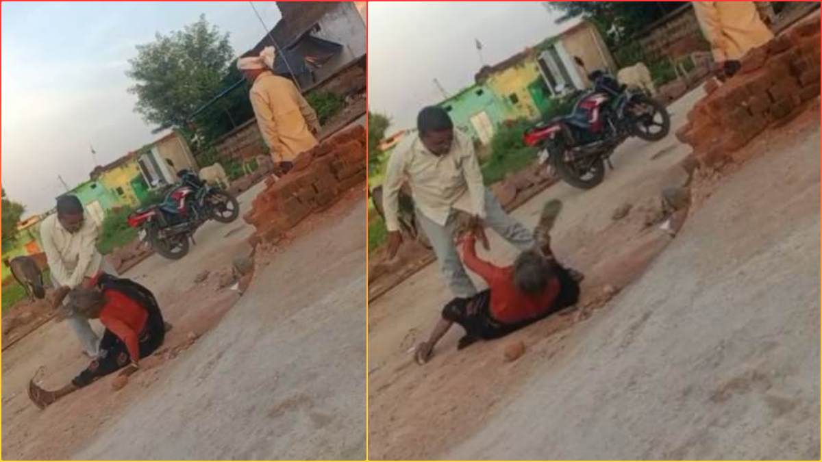 सरपंच पति की दबंगई: बुजुर्ग महिला को बीच सड़क लात-घूसों से पीटा, Video Viral