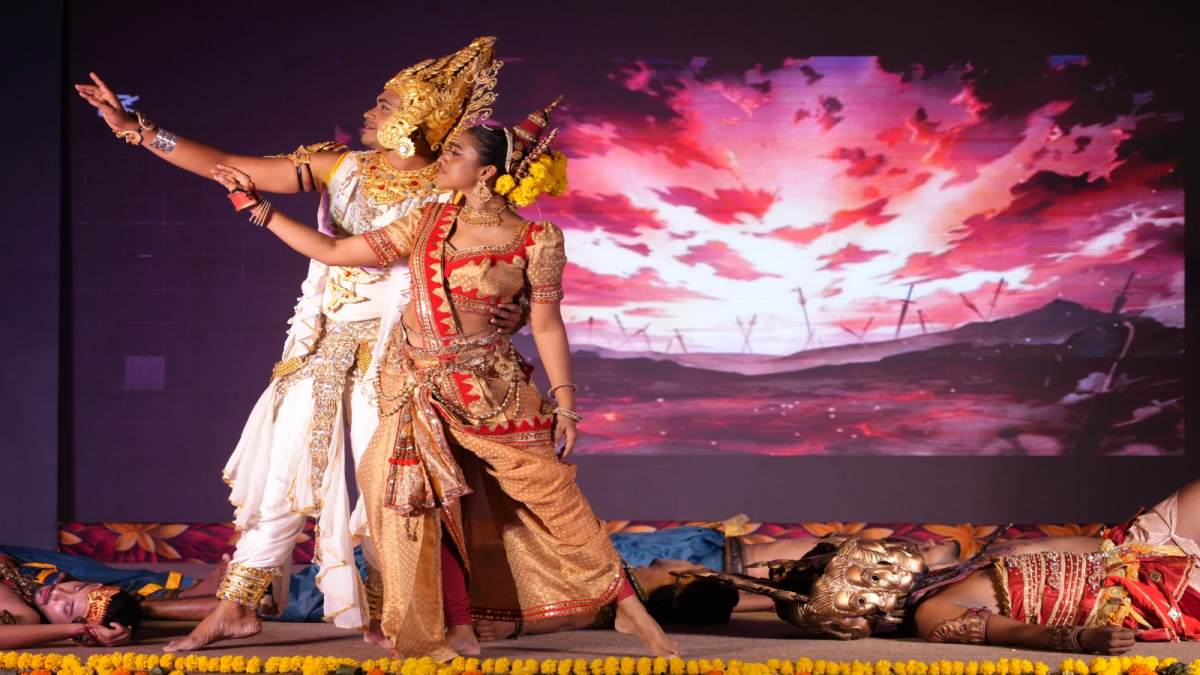 श्रीलंकाई कलाकारों ने की रावण पर केंद्रित नृत्यवली की प्रस्तुति, रबीन्द्रनाथ टैगोर यूनिवर्सिटी और और विश्वरंग फाउंडेशन ने कराया कार्यक्रम