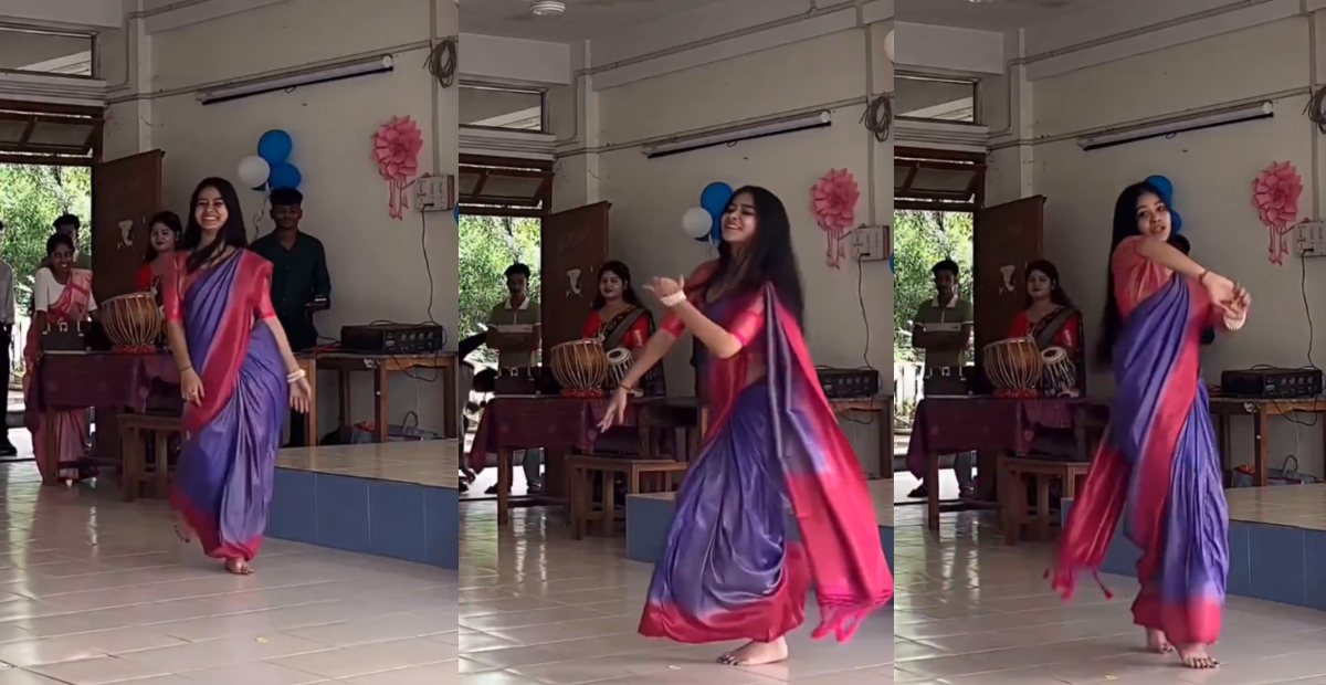 साड़ी वाली स्कूल टीचर ने क्लासरूम में अपने ठुमकों से बांधा समां; हुस्न और डांस का ऐसा कहर ढ़ाया कि सब हो गए घायल, आप भी देखें वीडियो