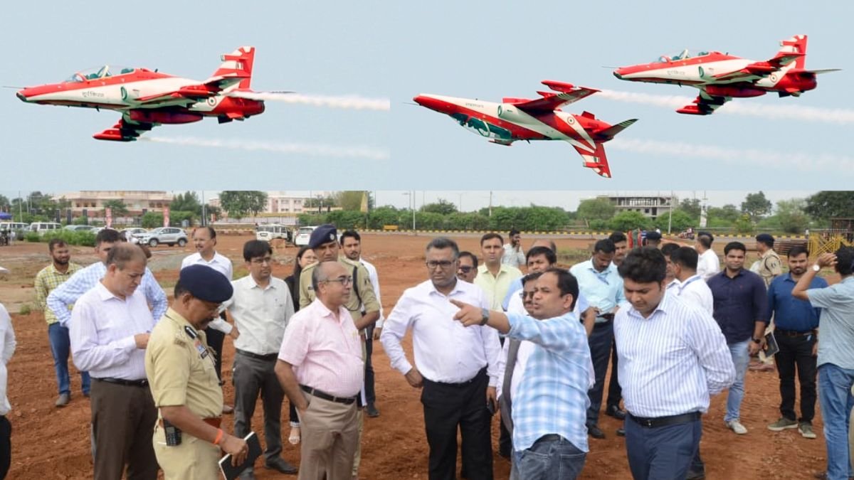 Suryakiran Aerobatic Show : 5 नवंबर को नवा रायपुर के आसमान में दिखेगा ‘सूर्यकिरण एरोबैटिक शो’ का रोमांच, संभागायुक्त, IG, कलेक्टर और SSP ने तैयारियों का लिया जायजा