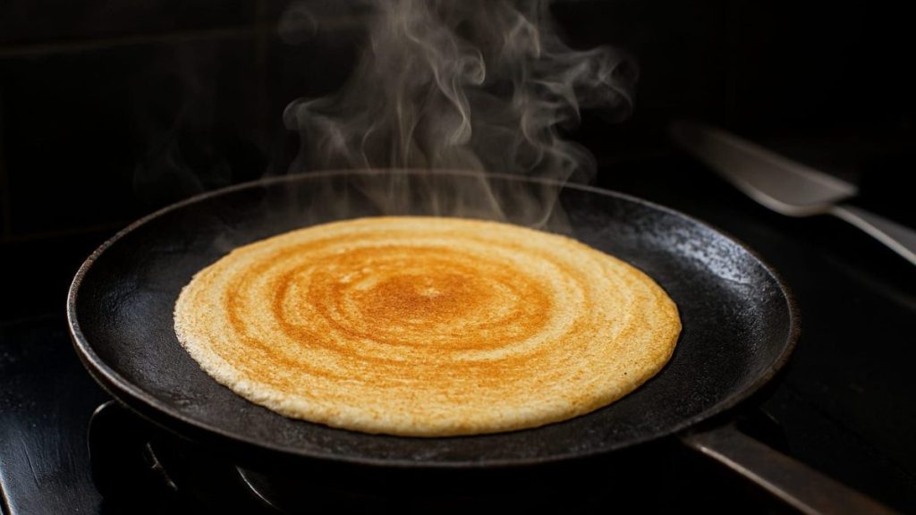 Dosa on Iron Tawa